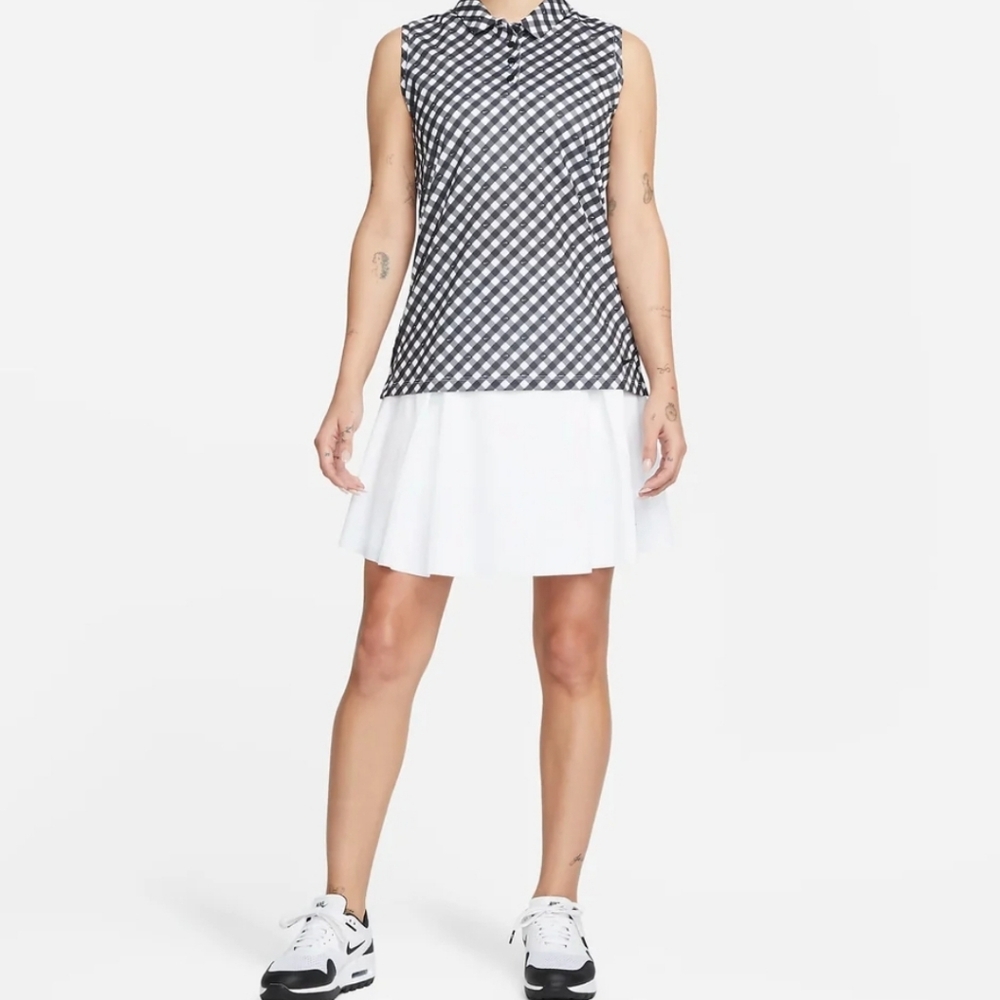 NWT Nike Womens Dri-FIT 17" Long Flowy Golf Skirt Skort | White | XS | MSRP $75 - Picture 3 of 15